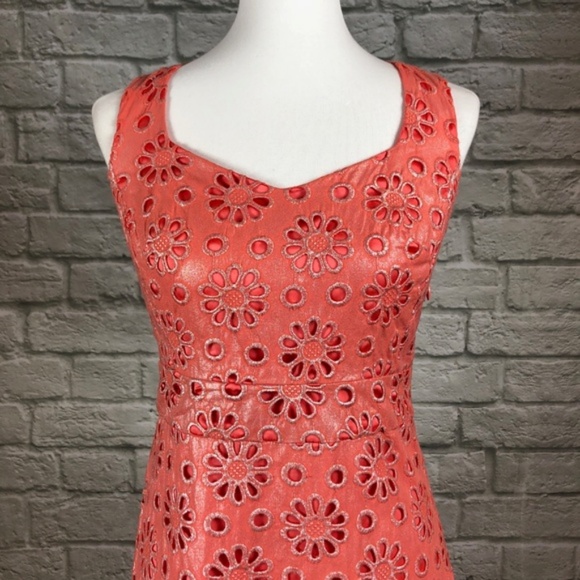Maeve Anthropologie Coralshine Eyelet Dress - Picture 3 of 7